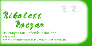 nikolett moczar business card