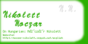 nikolett moczar business card